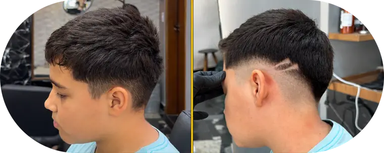 Antes e depois, cliente 1: à esquerda o antes, à direita o resultado